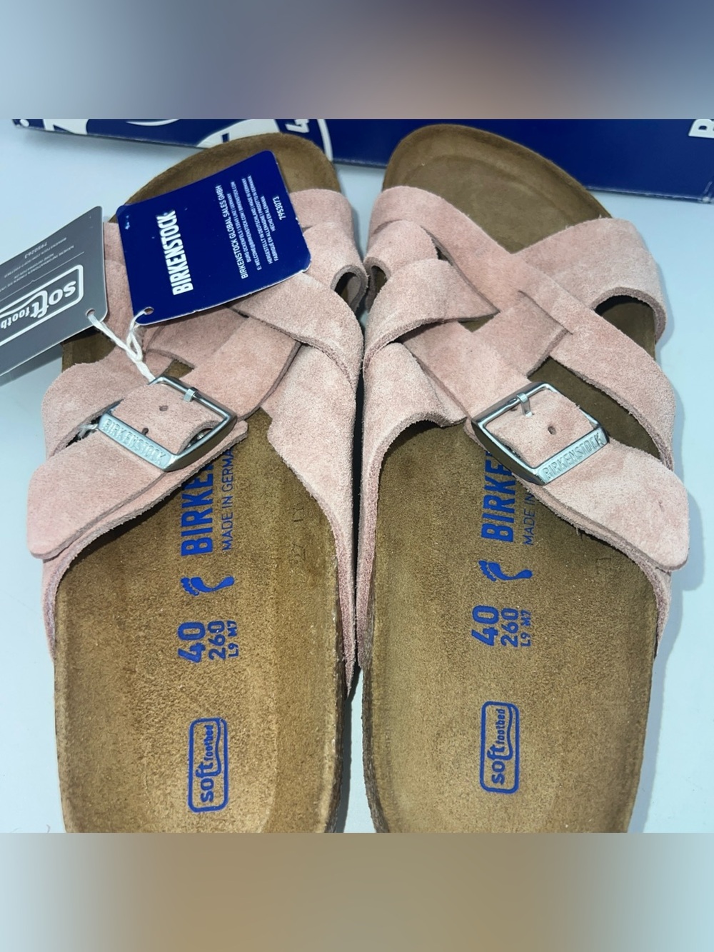 Birkenstock Lugano Suede Pink Clay Sandals EU40 Women US 9-9.5 Narrow/Reg NEW - Picture 5 of 13